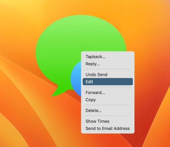 Як скасувати відправку повідомлення в iMessage на MacOS?